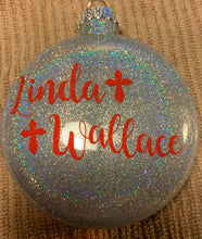 Load image into Gallery viewer, Personalized Glass Ornament - Handmade
