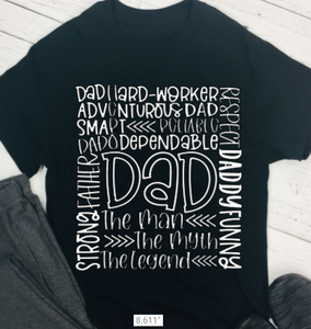Fathers Day T-Shirt - Dad Typography