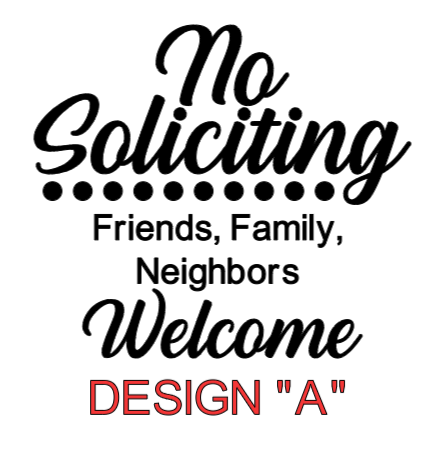 NO SOLICITING DECAL