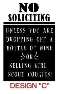 NO SOLICITING DECAL