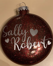 Load image into Gallery viewer, &quot;Paw Prints on my Heart&quot; Pet Memorial Glass Christmas Ornament