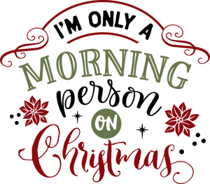 Funny Christmas T-shirt Youth, Morning Person on Christmas