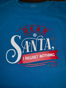 Funny Christmas T-shirt Youth, Dear Santa - I regret Nothing