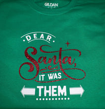Load image into Gallery viewer, Funny Christmas T-shirt Youth, Dear Santa - It was Them